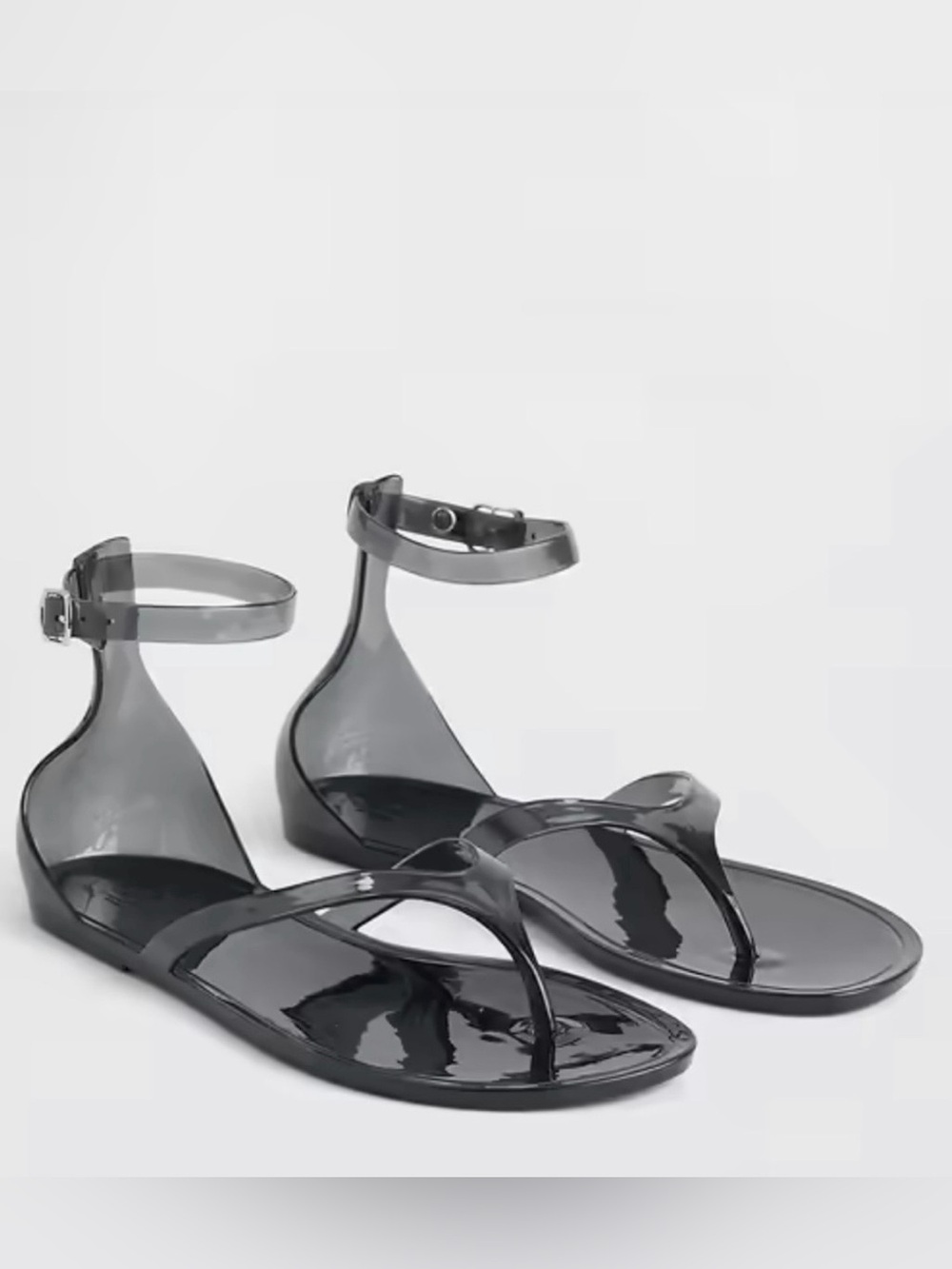 Gap Black Jelly Thong Sandals, Size 8